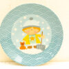 bordje met leuke prent kind in de sneeuw 36669