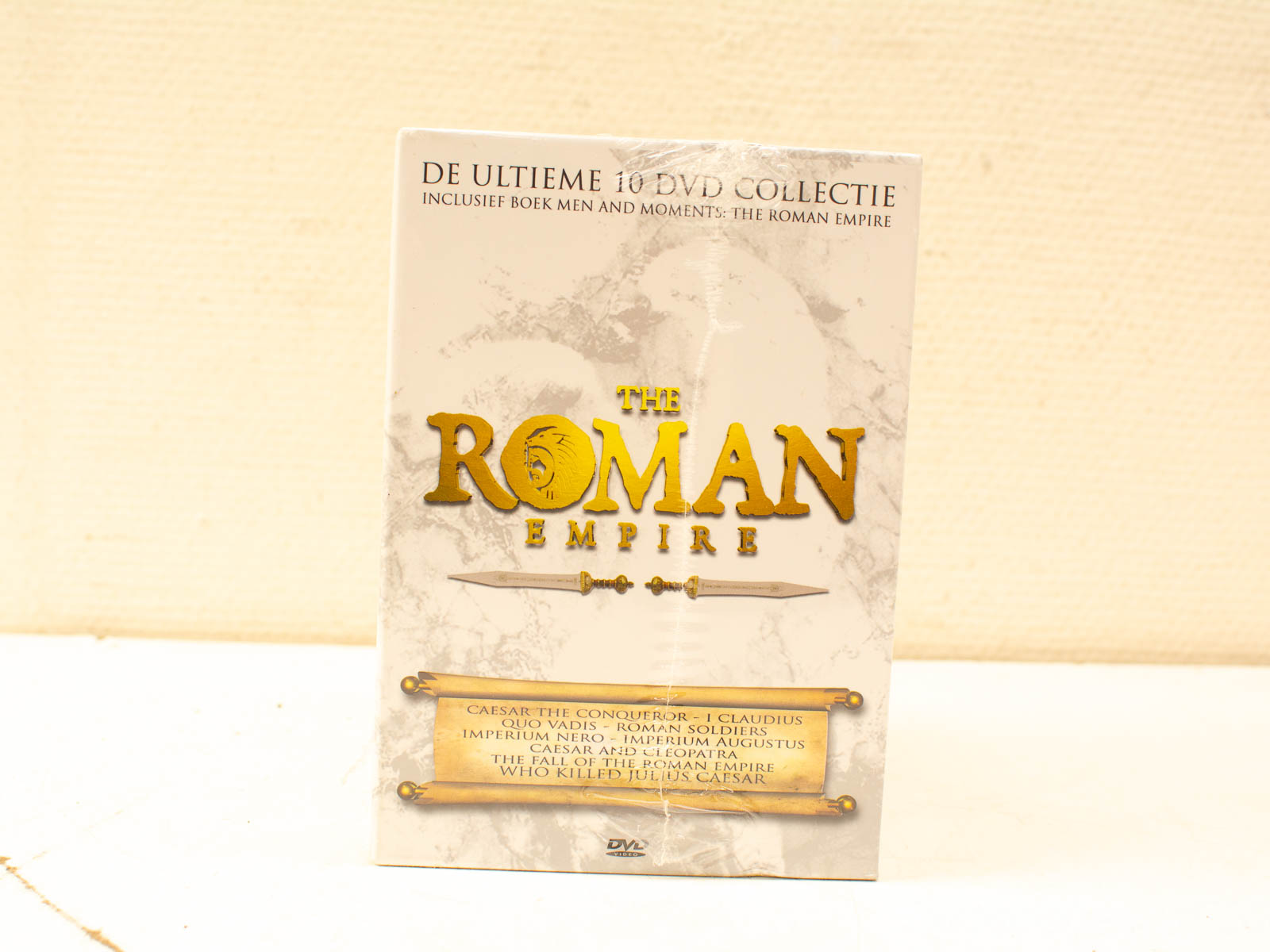 Ultimate Roman Empire DVD Collection with bonus book—explore historys iconic figures and moments.