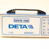 DETA 24V/6-10A battery charger with handle, ideal for professionals and hobbyists.