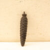Elegant vintage metal pine cone decor, featuring a textured design and sophisticated craftsmanship.