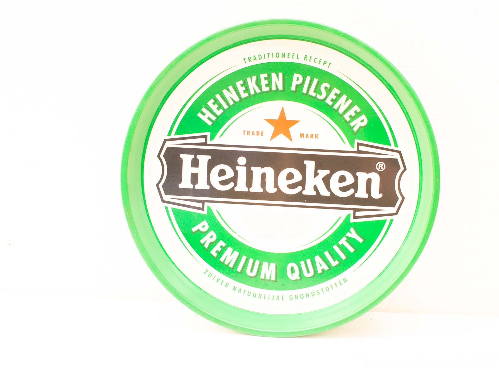 Heineken Green Beer Tray: Iconic logo, premium quality decor for gatherings and collectors.