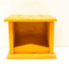 Rustic wooden storage box with an open front, perfect for organizing or decorative use.