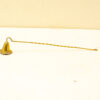 Elegant vintage brass bell with twisted handle, ideal for collectors and home decor.