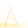 Lightweight aluminum step ladder for sale, ideal for garage or workshop tasks.
