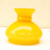 Bright yellow vintage vase, glossy finish, unique shape, perfect for adding cheer to any space.