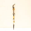 Elegant ceremonial pipe featuring unique craftsmanship and vibrant decorative elements.
