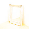 Charming vintage white mirror with rustic frame, perfect for adding character to any room.