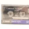 Vintage BASF Chrome Extra II cassette tape, 90 minutes, nostalgic design for collectors and music lovers.