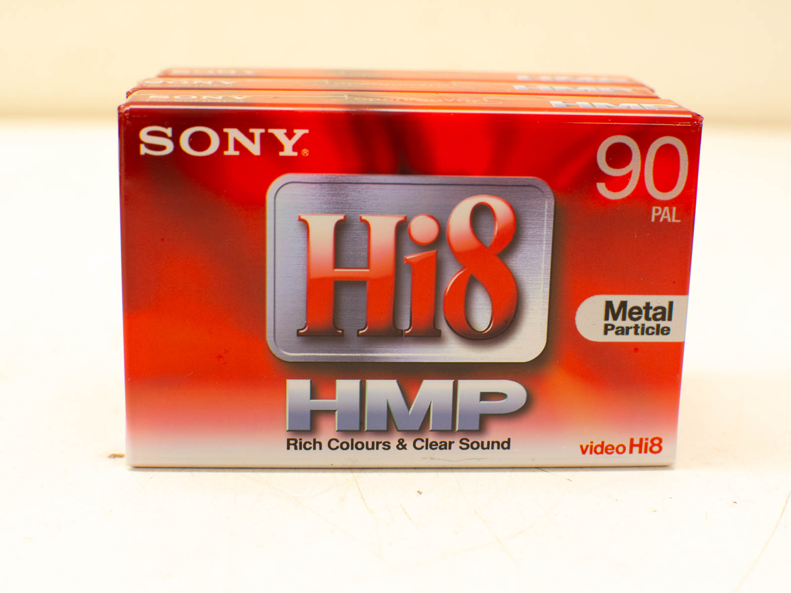 Sony Hi8 Video Tape HMP, 90 Minutes, Rich Colors & Clear Sound for quality recordings.