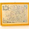 Vintage map of Drentia, Netherlands showcasing detailed geography and historical figures, ideal for cartography enthusiasts.