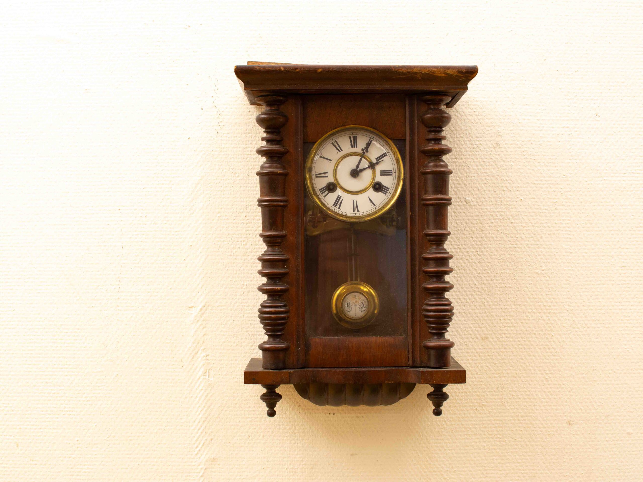 Houten wandklok 37820