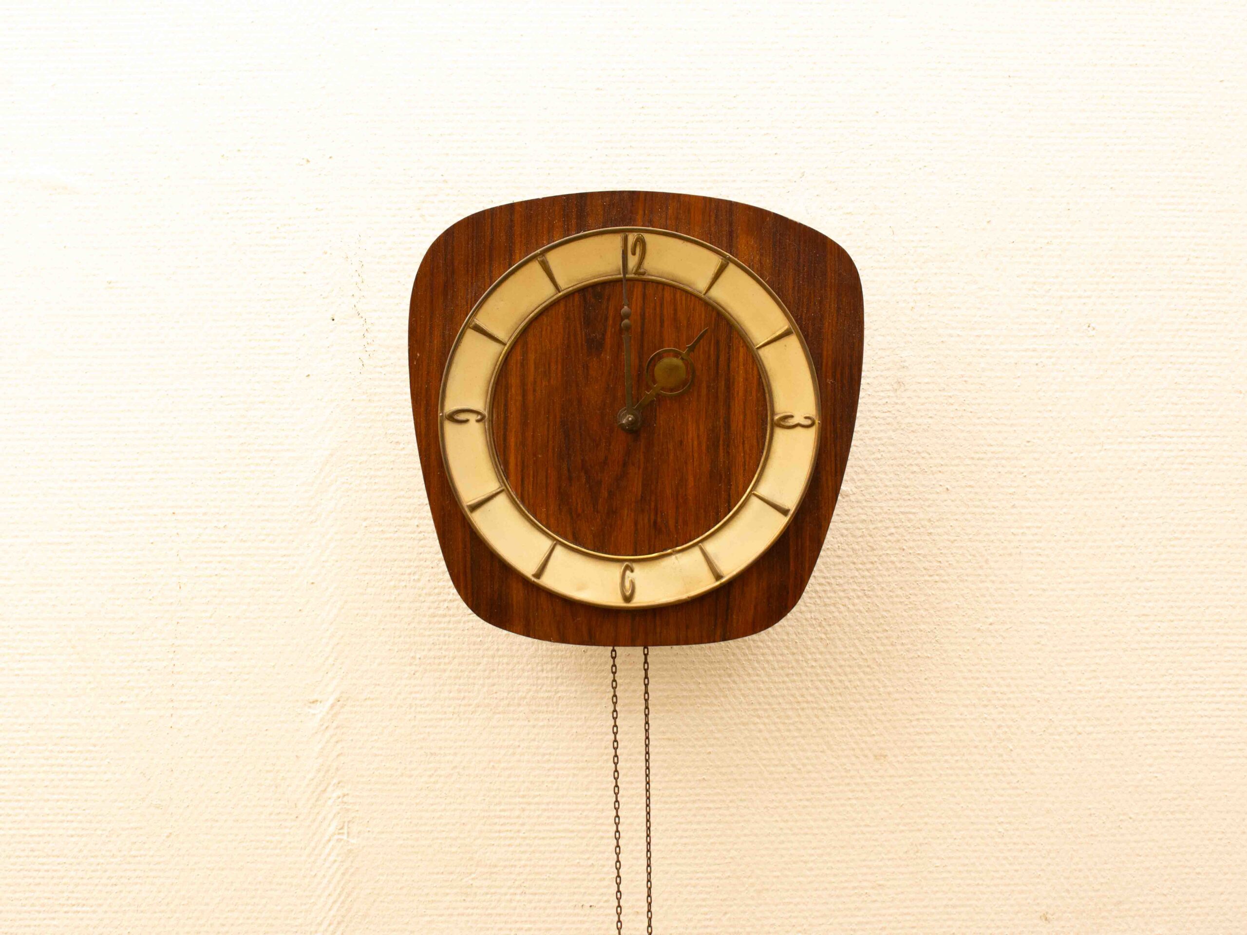 Houten wandklok 37842