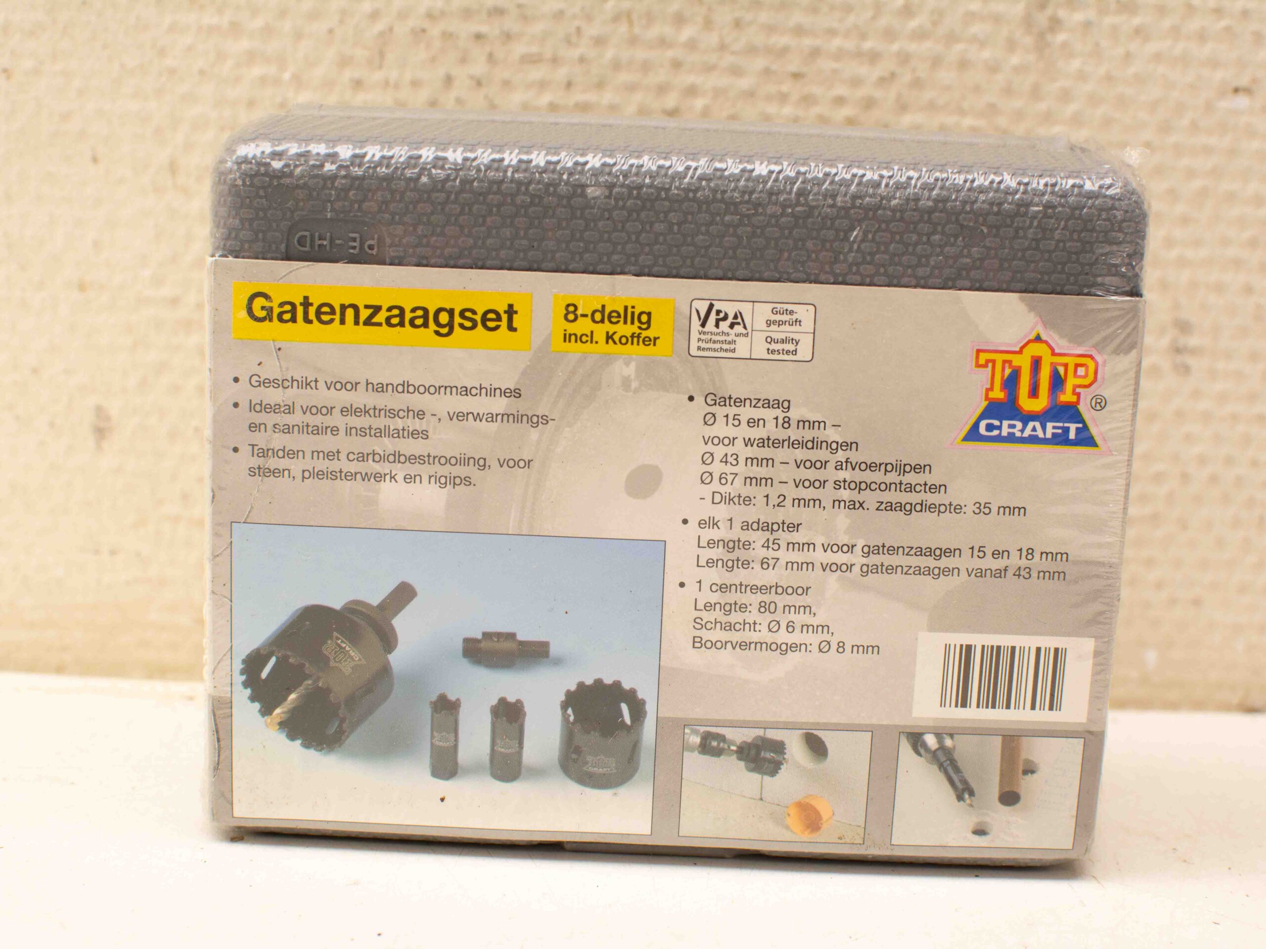 Top Craft 8 delig Gatenzaagset in koffertje 38420