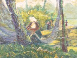 Alternative view of Schilderij van menen in het bos bij het water 39194