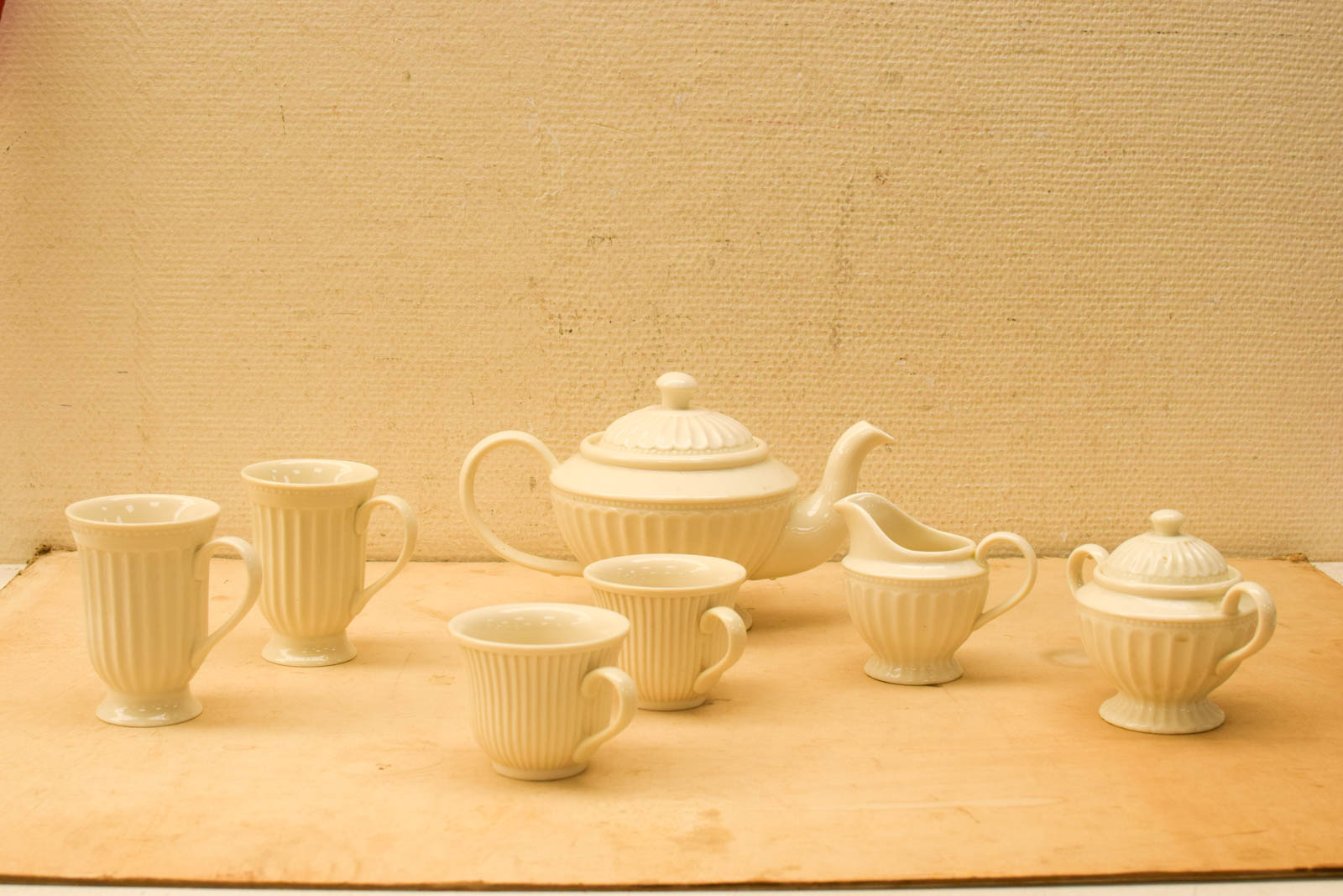 9 delig porseleinen koffie servies  44619