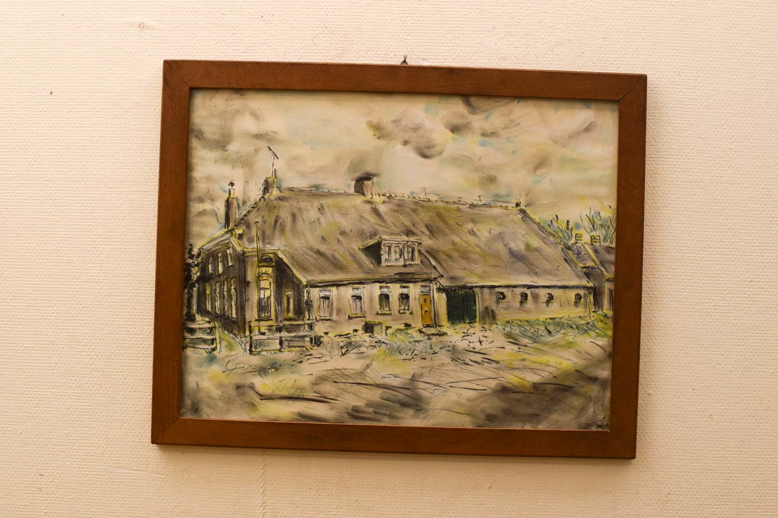 prent van een boerderij  44722