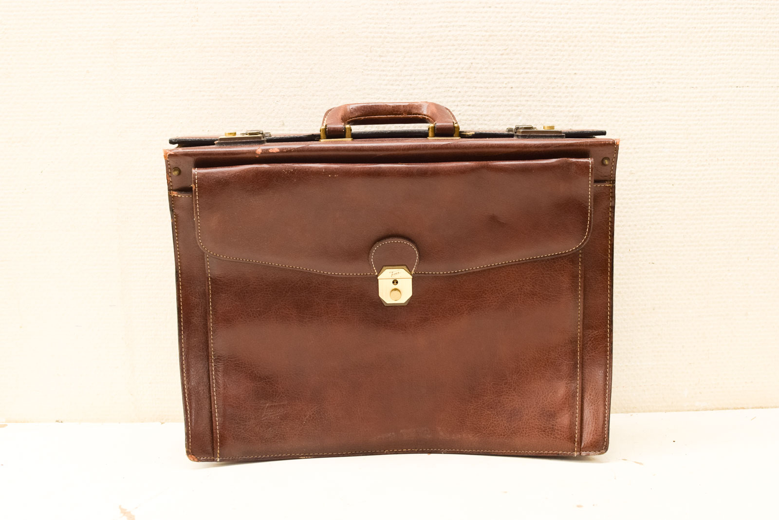 Fexier leren  tas/koffer 44951