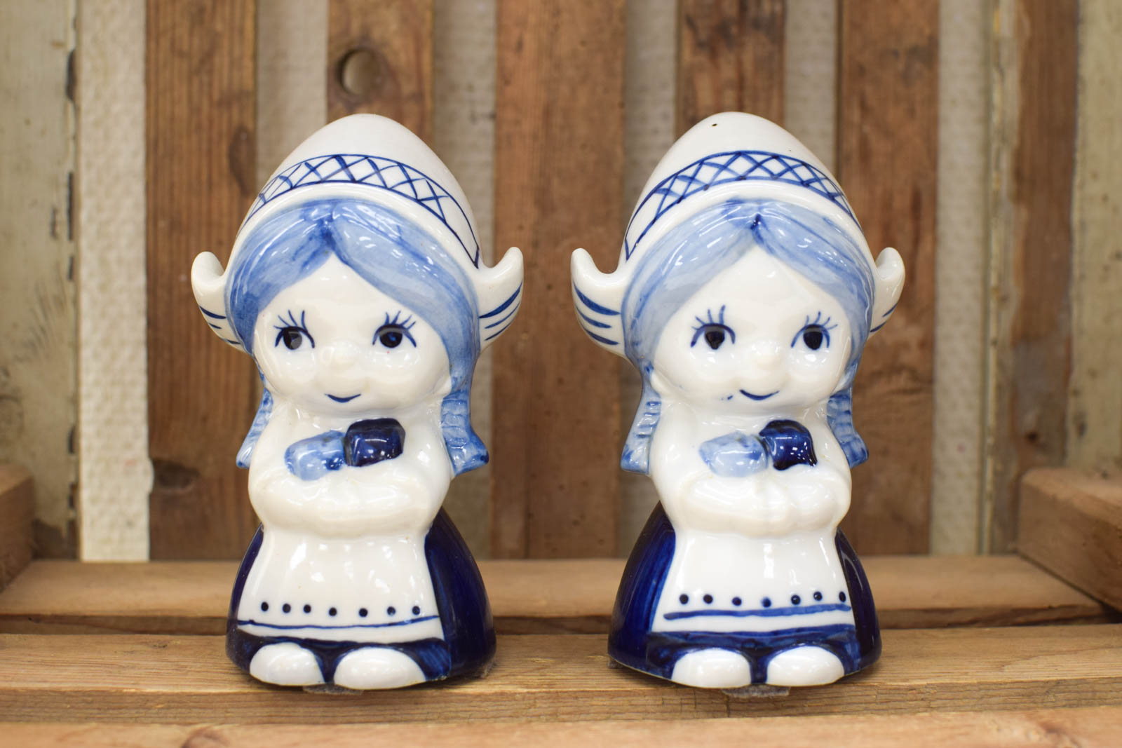 2 stuks Delfts blauw porseleinen spaarpotjes  45217