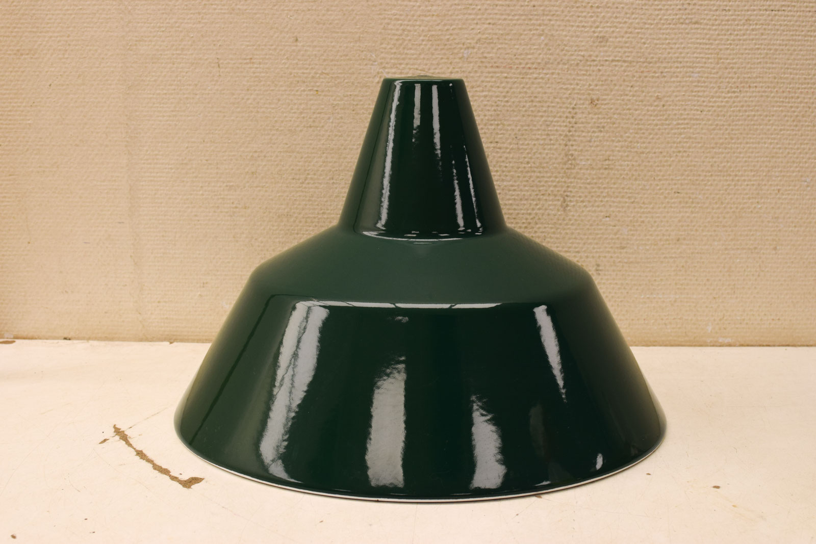 Vintage Groene emaille lampenkap 45235