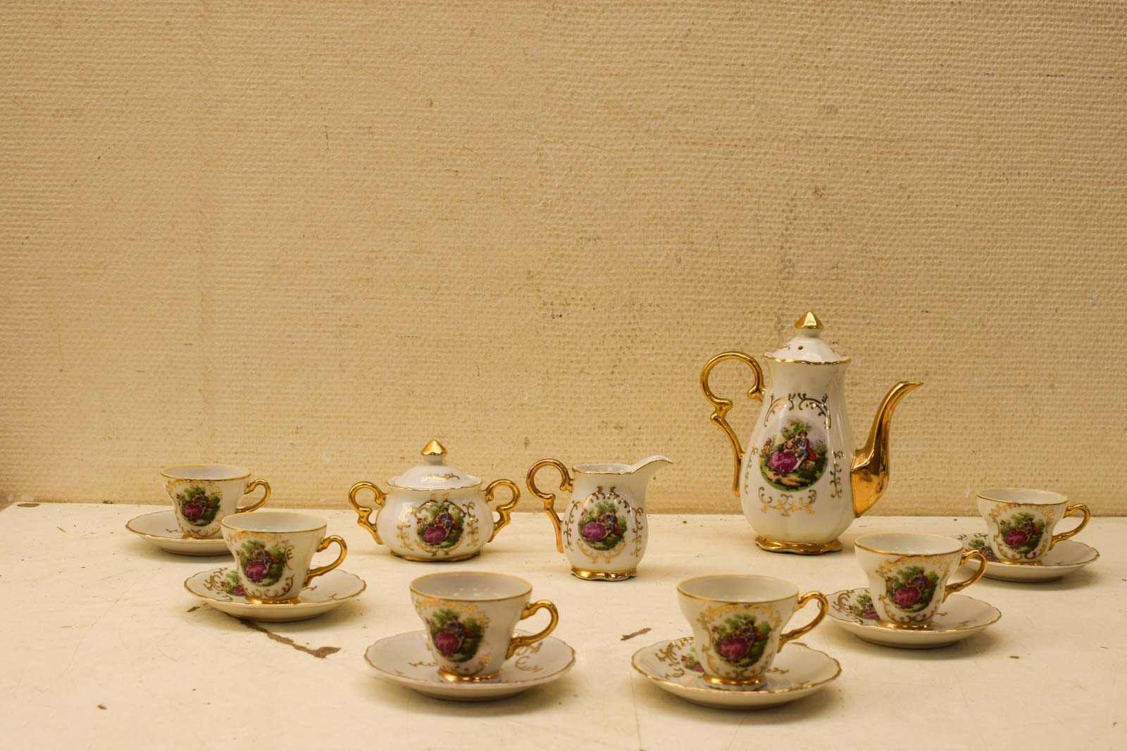 17 delig Versailles porseleinen theeservies  45403