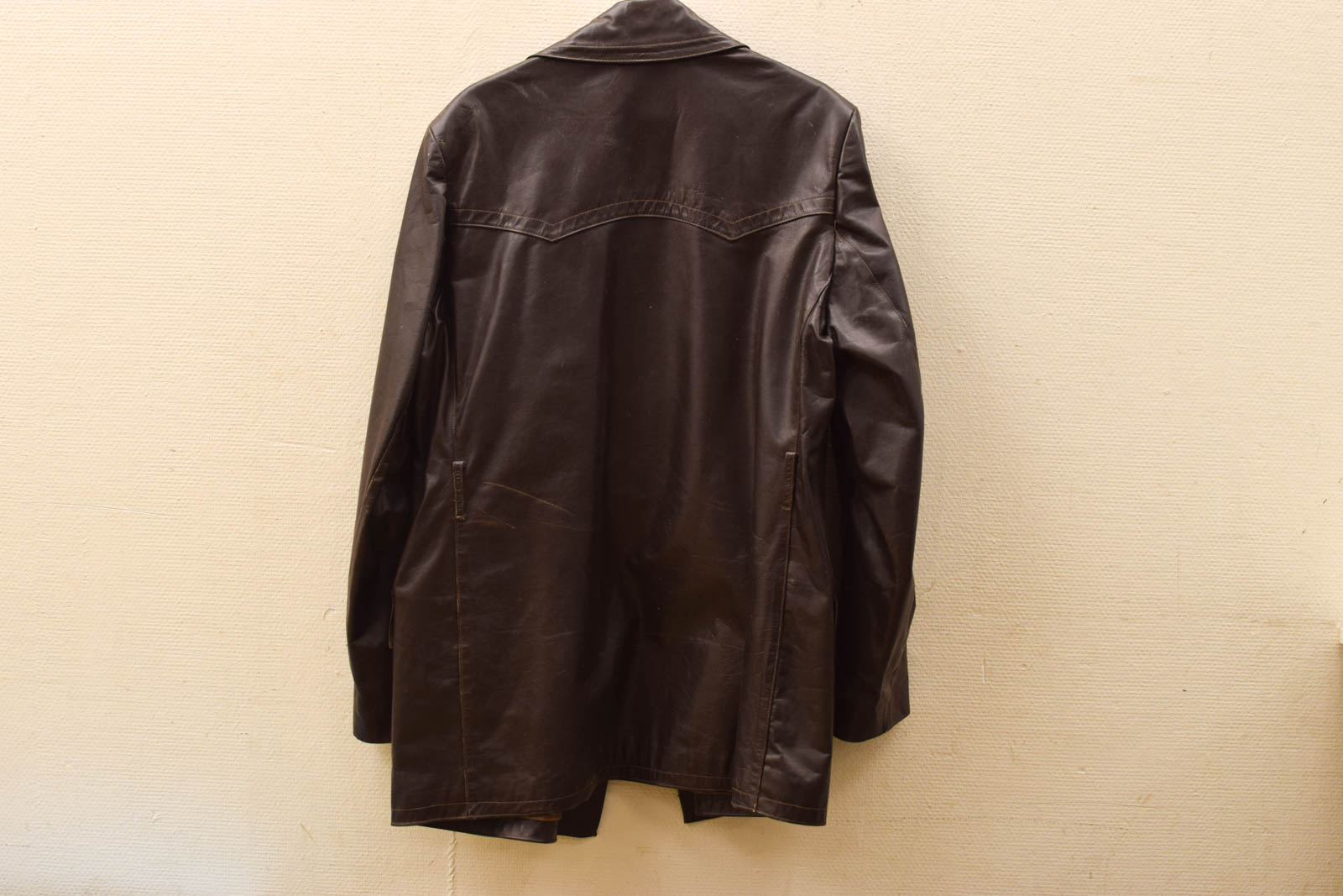 Vintage leren motor jas  45457