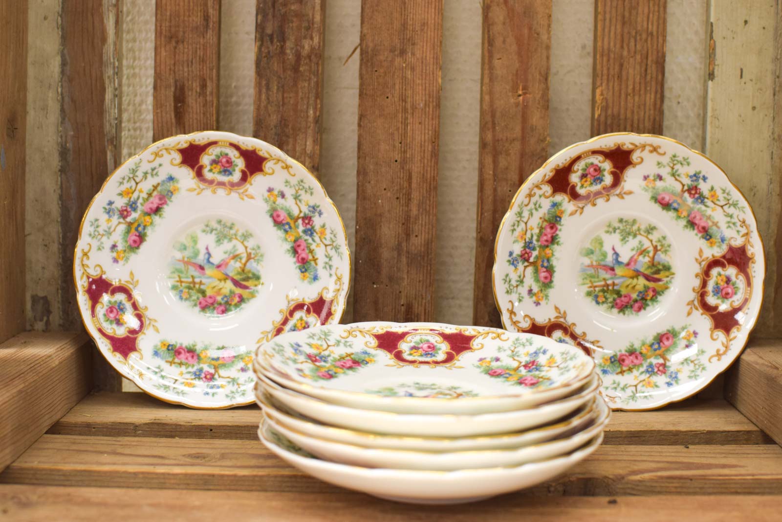 7 stuks Coalport porseleinen schoteltjes  45646