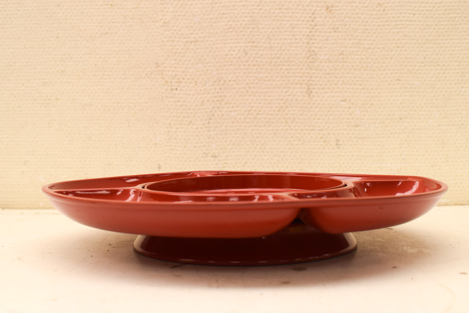 Vintage  Snackschaal/Pindaschaal met draaiplateau  45937