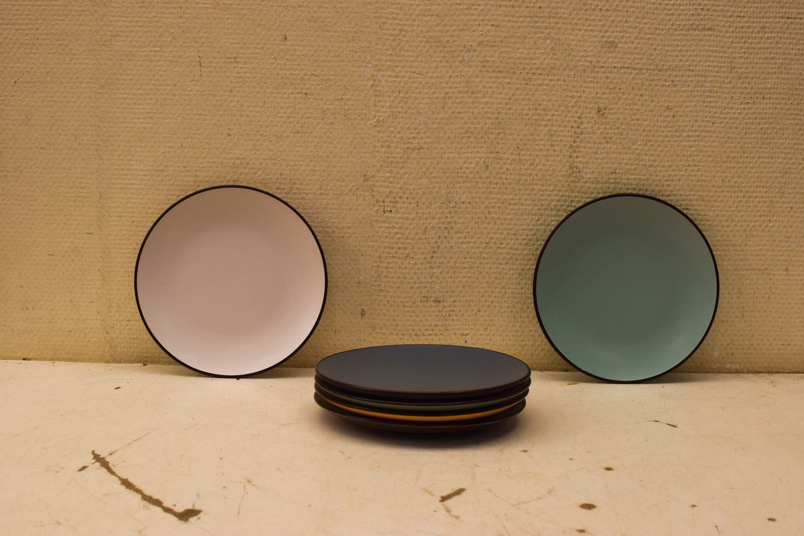 6 stuks Azur meerkleurige  borden  45814