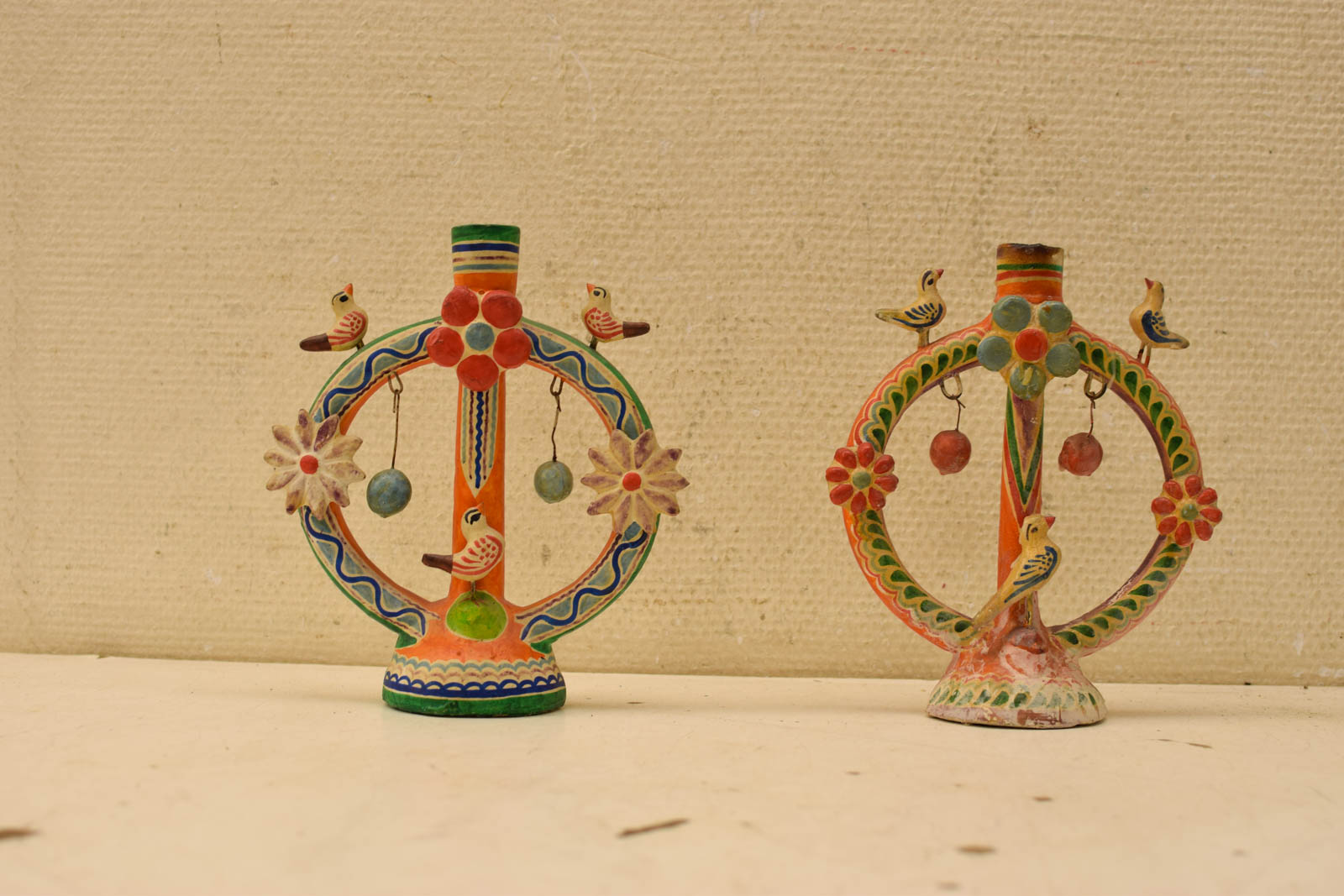 Vintage 2 stuks  mexico free of life kandelaar  46225