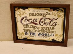 Alternative view of Coca cola spiegel in houten lijst 46240
