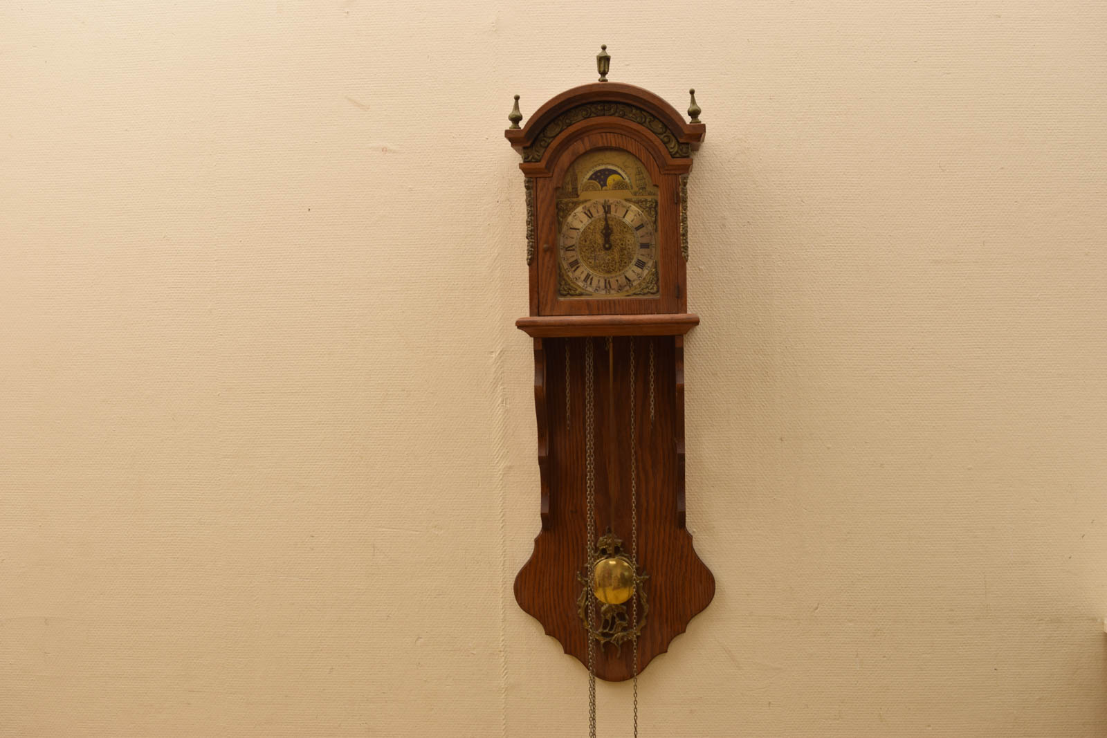 Houten wandklok 46376