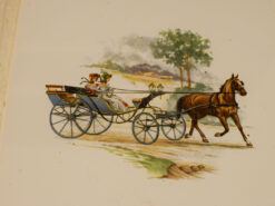 Alternative view of Wandtegel met prent van paard met koets 46698