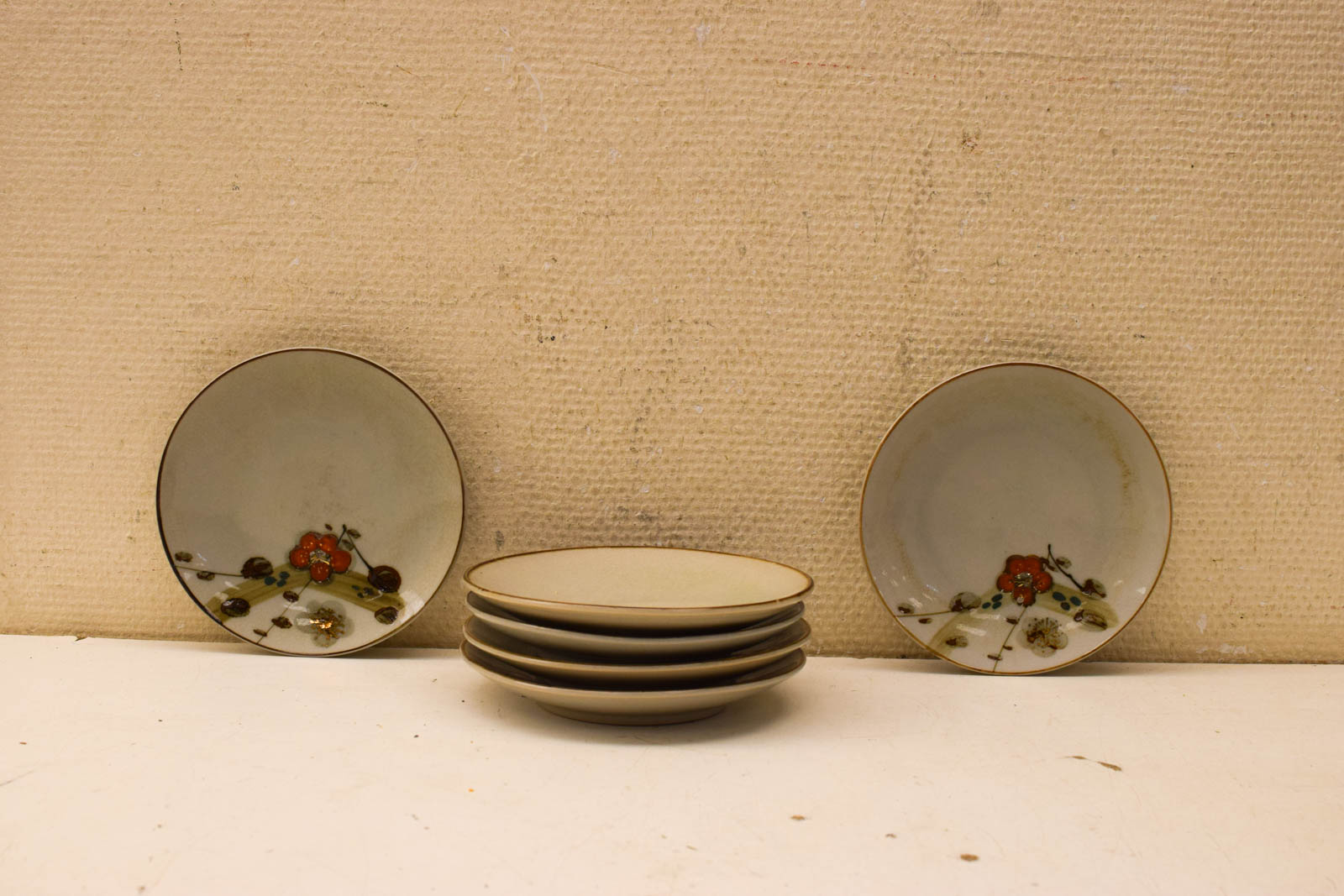 6 stuks porseleinen bordjes  46767