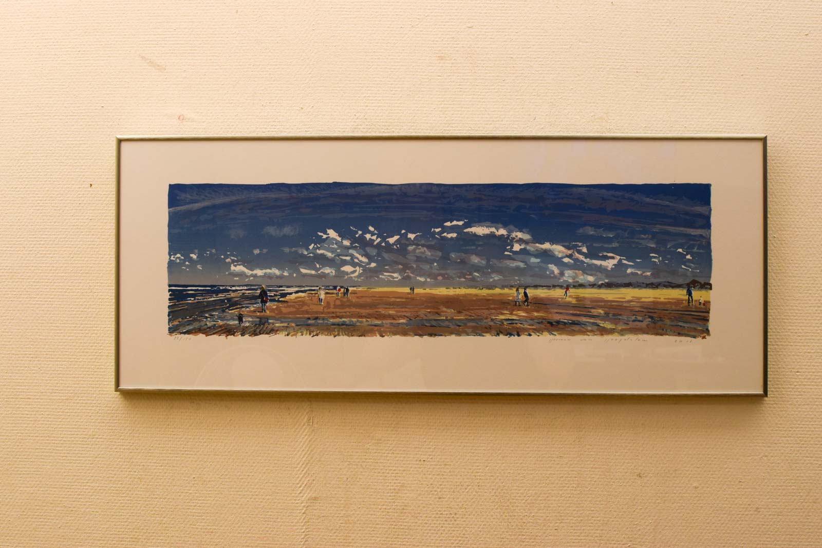Prent van een strand bij de zee 47149