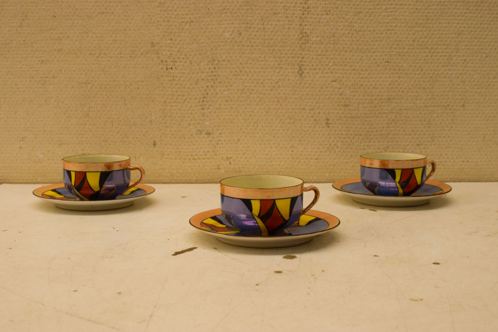 6 delig Meito china porseleinen kop en schotels  47416