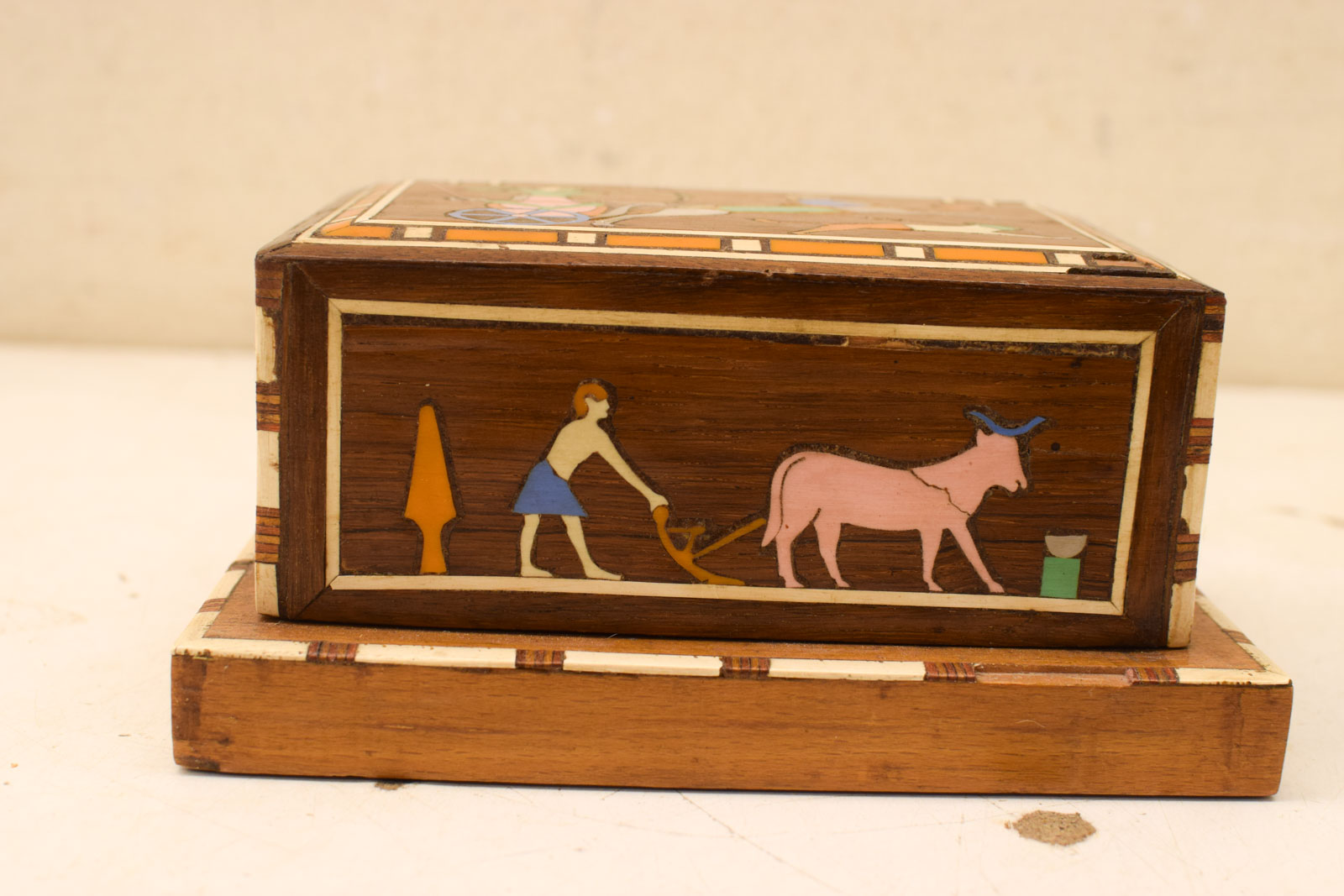 Vintage  houten Sigarendoos  47516