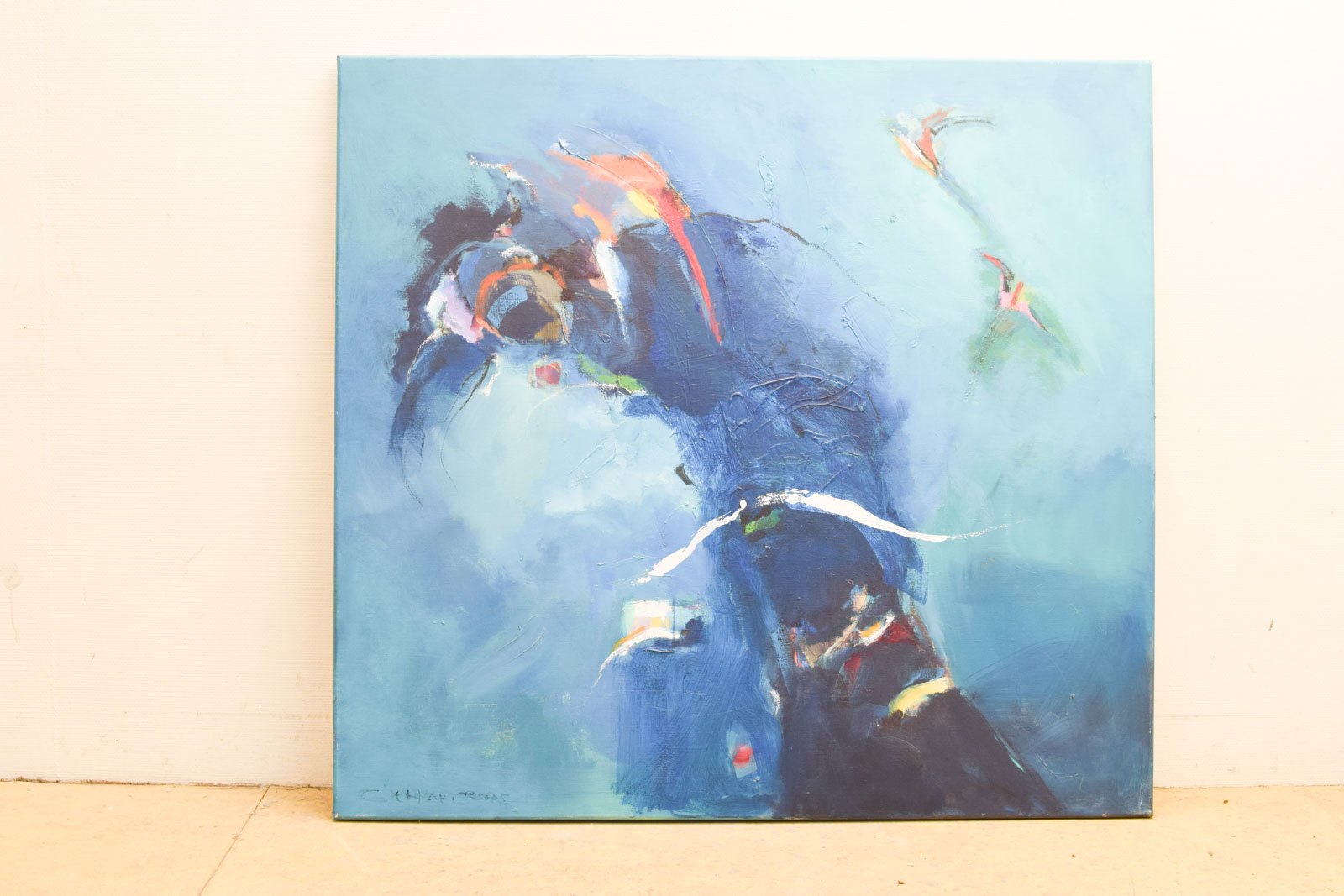 Schilderij van een snowboarder 47644