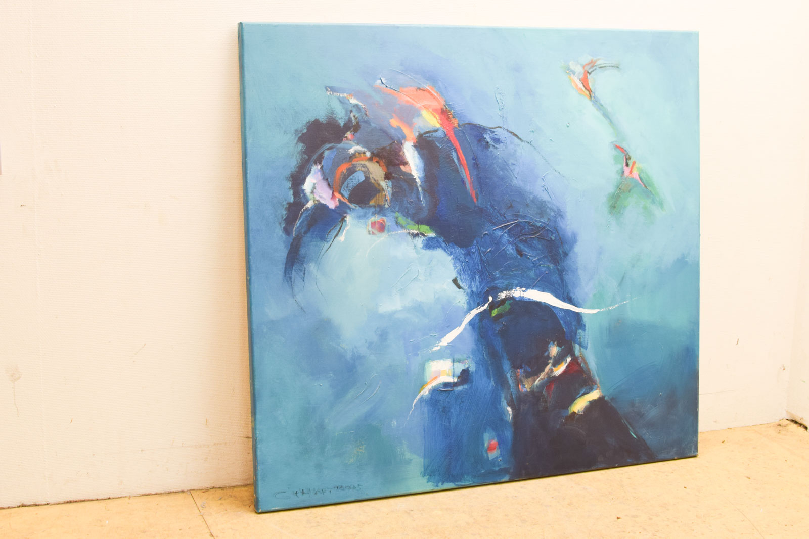 Alternative view of Schilderij van een snowboarder 47644