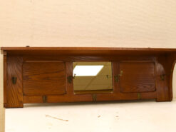 Houten Wandkapstok met spiegel 47748