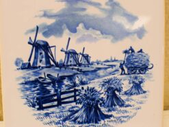 Alternative view of Wandtegel met prent van molens op het platteland 47966