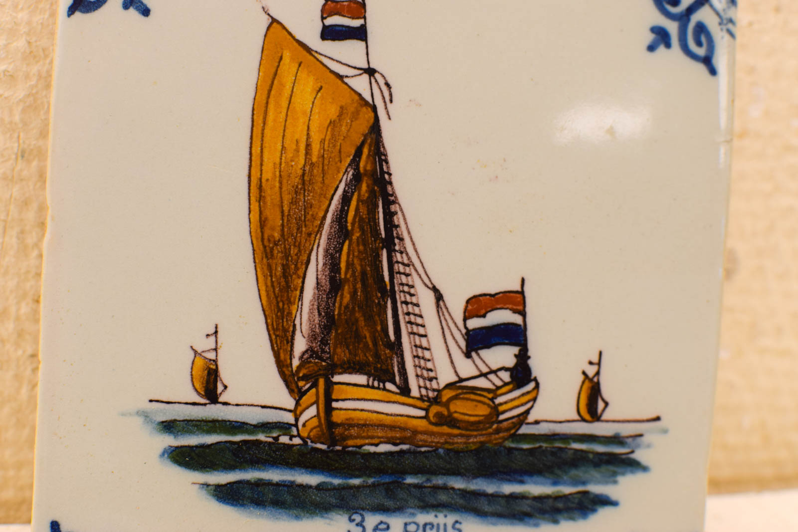 Alternative view of Wandtegel van een boot 3e prijs  27e schildweek  48015