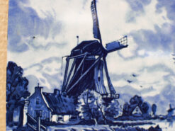Alternative view of Wandtegel met prent van een molen 48027