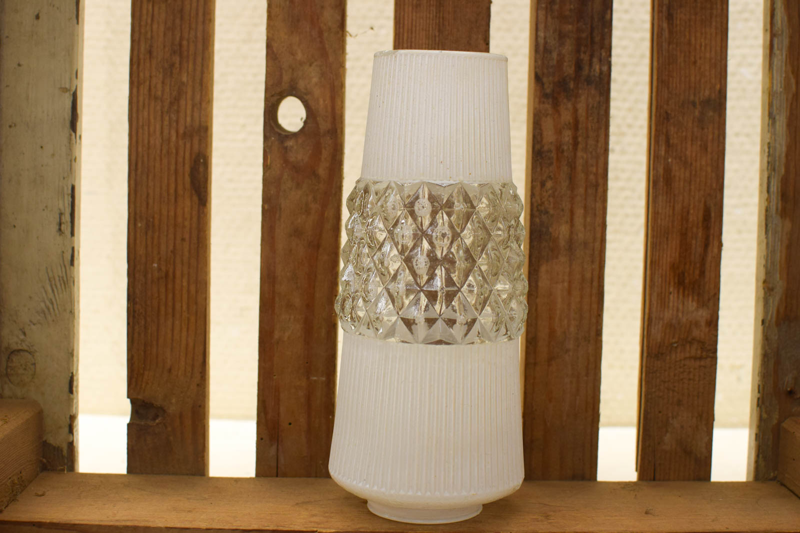 Vintage glazen olielamp glaasje  48053