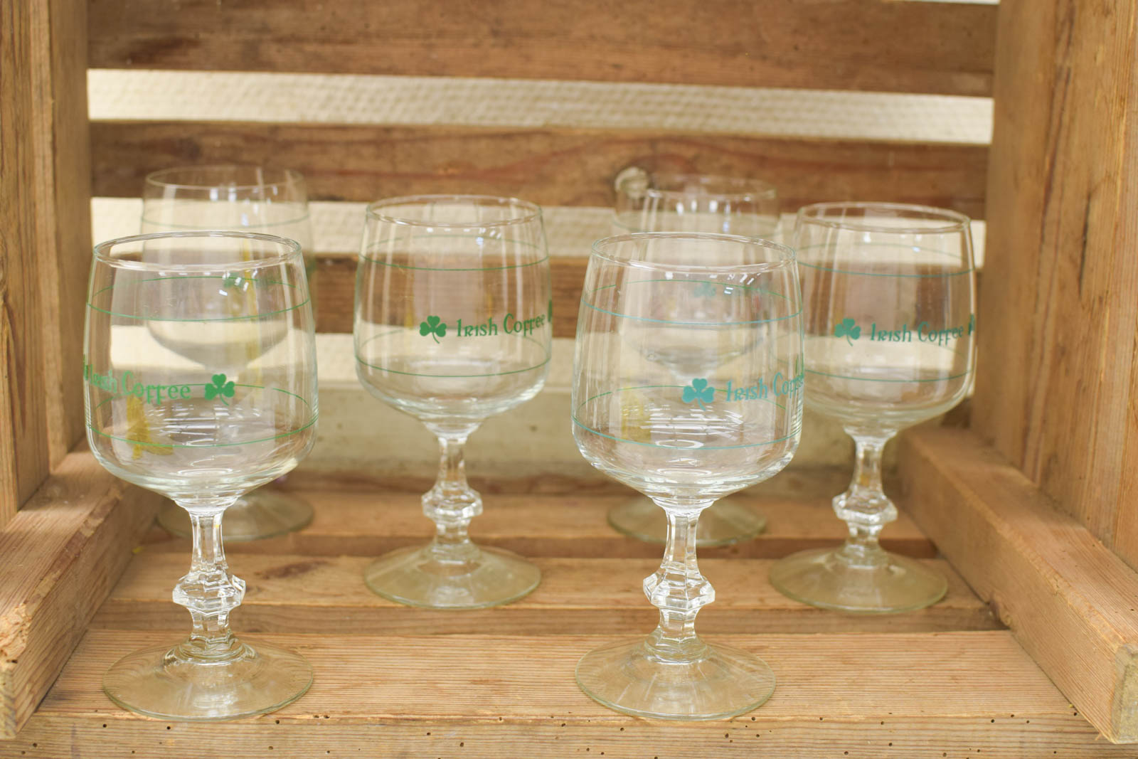 6 Stuks Irish Coffee Glazen op voet  48128
