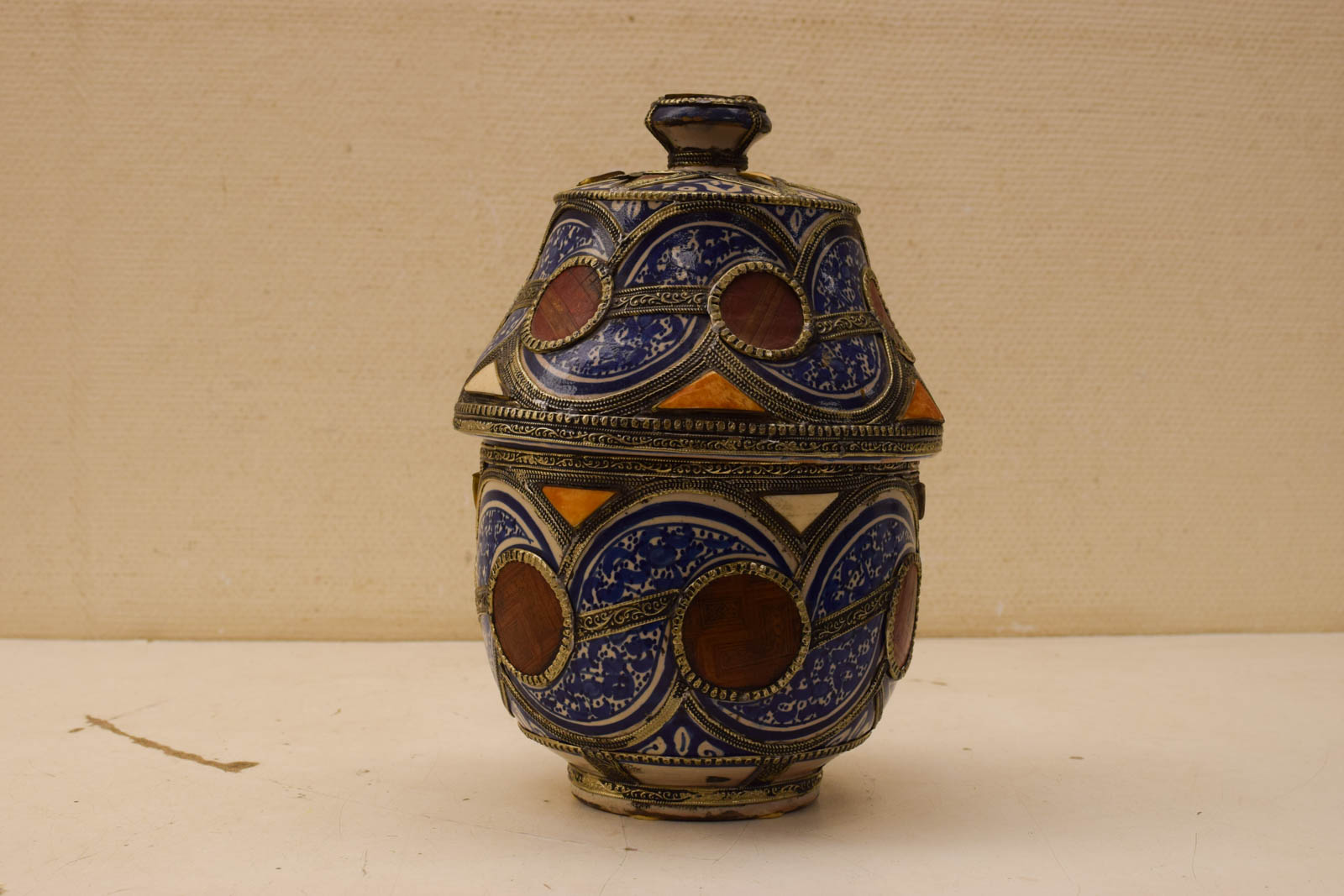 Marokkaanse pot met deksel  48131