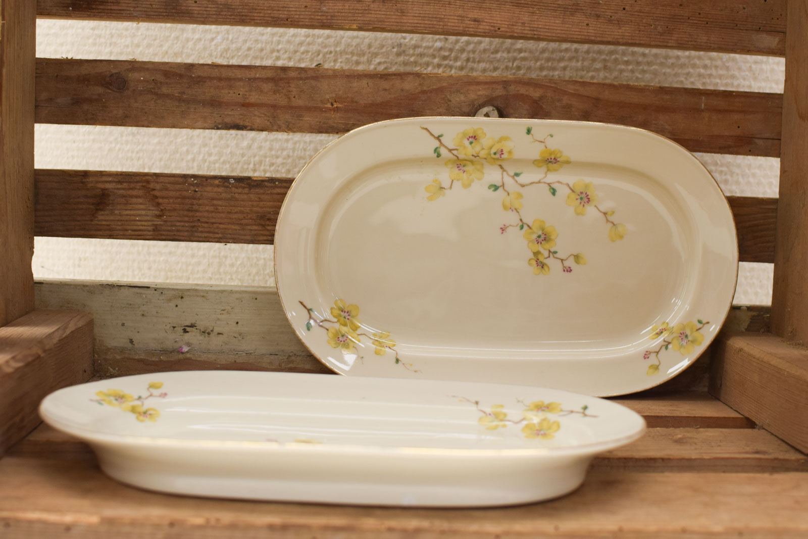 2 stuks Johann Haviland bavaria porseleinen  ovale schaaltjes  48389