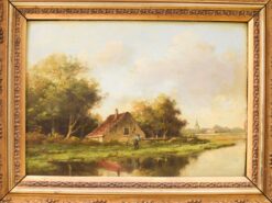 Alternative view of Schilderij van een boerderij met een boer 48398