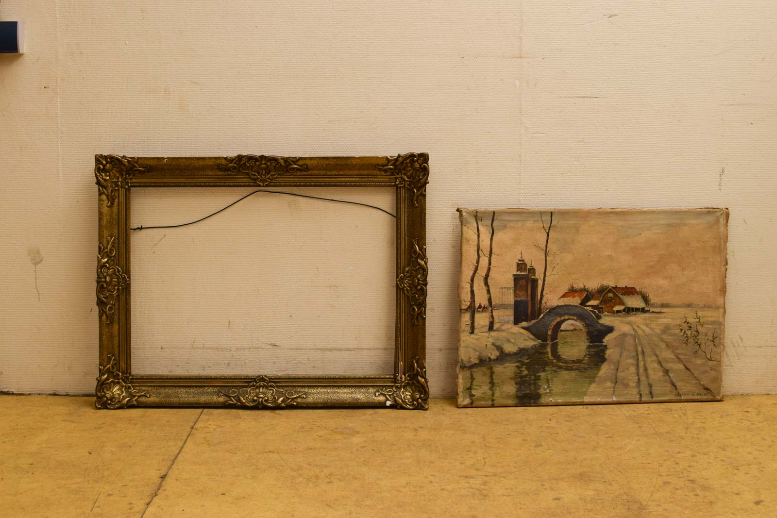 Alternative view of Schilderij  van het platteland in de winter  48526