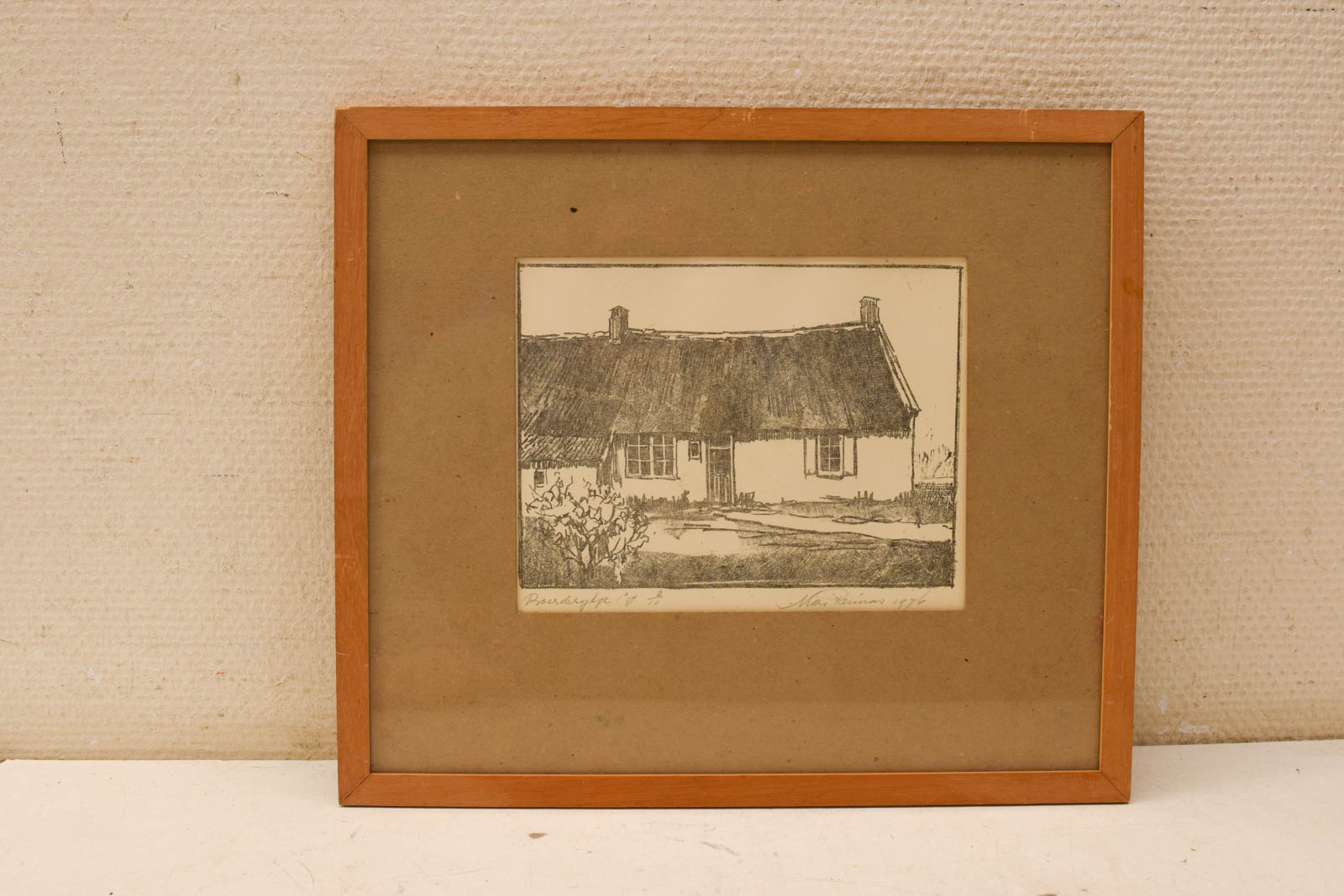 Een Ingelijste tekening / prent 48574