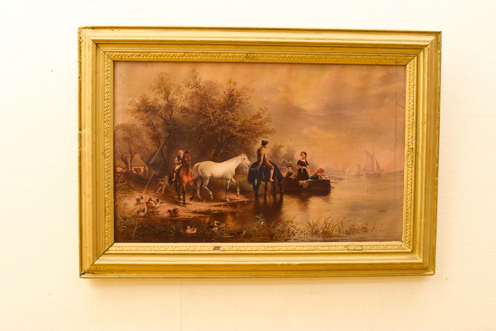 ingelijste prent op doek  48617